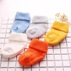 T- 120  (  Free Samples Stock Wholesale )  Baby boy and girl pure color 5 design terry cotton socks knitted socks for newborn