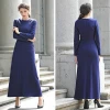 T-D626 Fashion Winter Wool Maxi Dress Custom Women Islamic Clothing