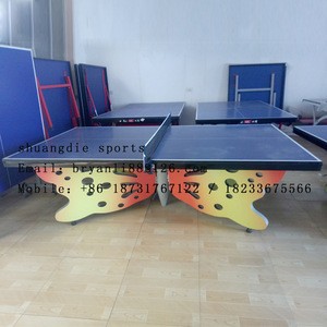Table tennis table rainbow leg table top thickness 25mm melamine paper film process