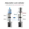 Tediton Best European Aluminum BLE APP Door Lock Cylinder with Fingerprint Key