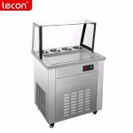 Thai Fried Ice Cream Rolls Pan Flat Roll Ice Cream Machine