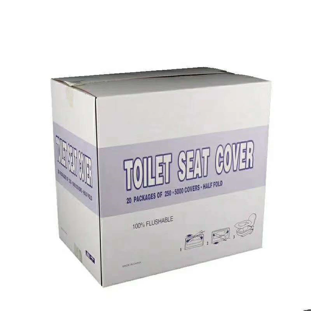 The Best Quality 14g pure wood pulp soluble disposable 1/2 toilet seat cover paper