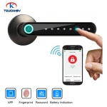 The newest 2020 single latch fingerprint bluetooth door lock