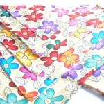 Top quality girls dresses flower girl dress rayon fabric woven printed fabrics with embroidery