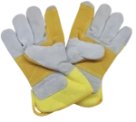 Top Quality Heat Resistant Swelder 10.5 inch Canadian Patch Palm and Hand Protection Cow Split Leather Rigger Work Gloves