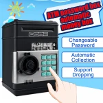 TOPSTHINK Electronic Piggy Bank ATM Password Cash Coins ATM Bank Safe Box Automatic Deposit Banknote piggy bank