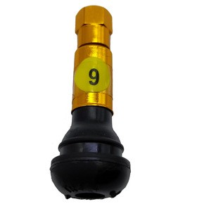 TR414C Gold Chrome Tubeless Tire Valve Stems Snap In Rim Hole Dia 11.5mm Inch 0.453&quot; Length 48.5mm