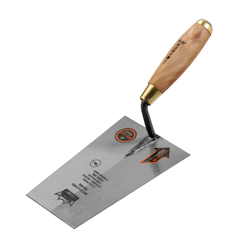 Trade Assurance 8 Carbon Steel Forged Bricklaying Trowel With Wooden Handle