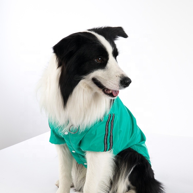 Travelling Lightweight Dog Raincoats Wear Dog coat with reflective stripe form Size XL to XXXXL