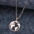 Import Trendy Jewelry Stainless Steel Chain Round Circle Pendant Globe Necklace World Map Necklace from China