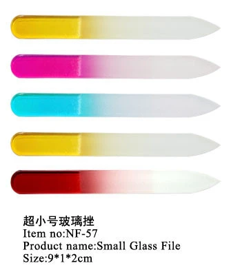 TSZS Professional High Quality Colorful Straight Small Size Glass File Customizable Double Sides Manicure Nail File Nail Salon