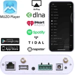 TUNERSYS WiFi Bluetooth 5.0 Stereo Digital Receiver Amplifier for 2.0 CH Home Audio BGM Music Bookshelf Speaker System with AUX