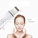 Ultrasonic ion skin spatula scrubber face peeling deep cleaning beauty machine portable blackhead pore remove