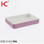 Unbreakable food grade dishwasher safe grill shabu plate melamine hot pot serving tray