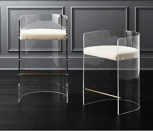 Unique Designed clear acrylic stools Acrylic Stool Chair Lucite High Bar Chair Modern Acrylic Bar Stool