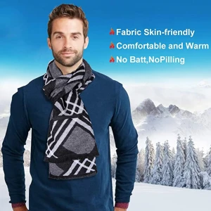 Unisex Electric Battery Powered Heated Scarf USB Rechargeable Cashmere Winter Neck Warmer for Adult Heated Shawl for Cold Days