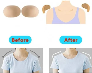Unisex Soft Silicone Shoulder Pads Self Adhesive Push-up Enhancer Pads for Slippery Narrow Shoulder