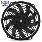 Universal 10 S-Blades 4.5AMP Draw 1730 CFM 2250 RPM 9'' 10'' 12'' Push/Pull Electric Car Radiator Cooling Slim Fan 12V 80W