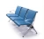 Import Upholstery PU leather cushion airport waiting chair from China