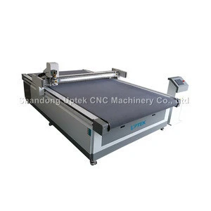 Uptek digital CNC honeycomb corrugated board paper box sample oscillating knife cutting machine