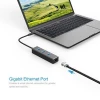 USB-C to Ethernet adapter for MacBook Pro with type C USB 3.0 3 Port HUB RJ45 Gigabit network card Lan switch Adapter
