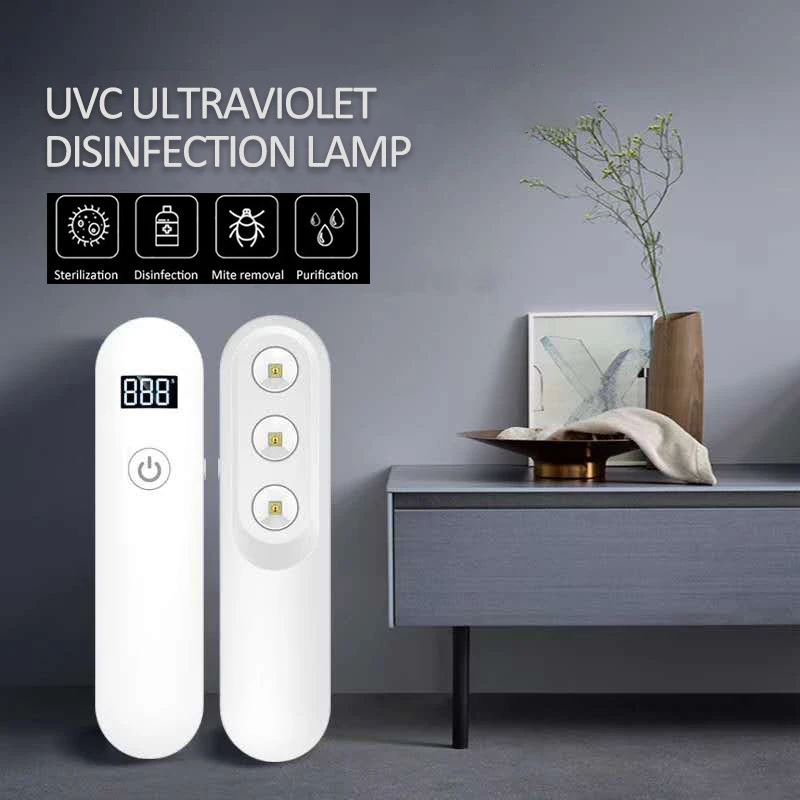USB Pocket UV Disinfection Lamp Mini UV Light Portable Sterilizer Lamp