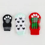 ute Puppy Dogs Pet Knits Socks Anti Slip Warm Knitted Socks Non-slip Socks for Dogs Puppy