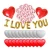 Import Valentines Day Decorations and Gift  I Love You Aluminum Foil Balloon Set for Wedding Anniversary Valentines Day Supplies from China