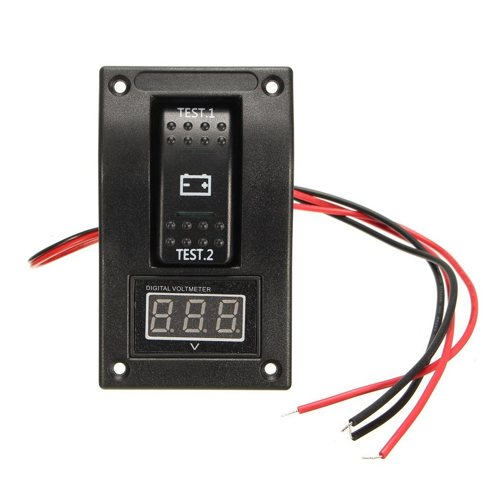 Buy Voltmeter Battery Test Panel Rocker Switch Dpdt/on-off-on For ...