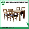 W-DF-0688 oak wood modern dining room furniture with 4 chairs