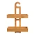 Import wall mounted self-draining strong adhesive bamboo double layer caddy hanging bathroom shower storage organizer rack shelf from China