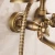 Import WANFAN HJ-6762 Shower Set With Telephone Type  Hand Held Shower Head Antique Brass  Wall Mount Bathtub Faucet from China