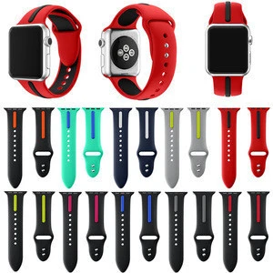 Watchstrap 42mm 38mm sport watch strap silicone wrist rubber watch band for apple watch
