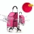 Import Waterproof Grocery Laundry Utility Cart with Wheel Bearings Stainless Steel Folding Oxford Bag Shopping Cart Trolley from China