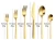 Import Wedding 18/10 Stainless Steel Gold Cutlery Set Flatware, Golden Cutlery, Matte Gold Cutlery from China