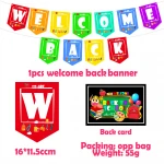 Welcome Back Party Supplies Cake Topper Banner Balloon Set for Back to School Supplies