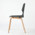 Weworth OEM Modern Designs Black Restaurant Solid Wooden Outdoor Dining Chair Of Different Colors