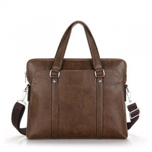 Wholesale 2020 new design fashion style Brown  briefcase leather business bag for men
