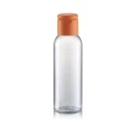 Wholesale 60ml clear PET plastic bottle with orange flip top cap