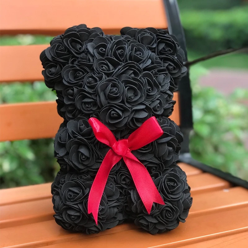 Wholesale Artificial Valentine Gift 25cm PE Foam Teddy Bear 25cm Rose Bear