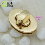 Wholesale bag hardware custom metal handbag lock high quality for bag clip lock metal plates for handbags h265