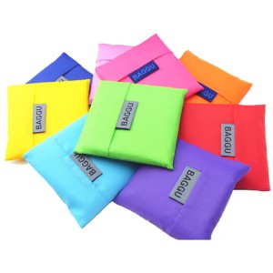 Wholesale cheap price yellow polyester nylon foldable shopping bag