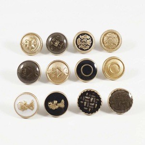 Wholesale custom replacement designer fancy metal shirt button for shirts