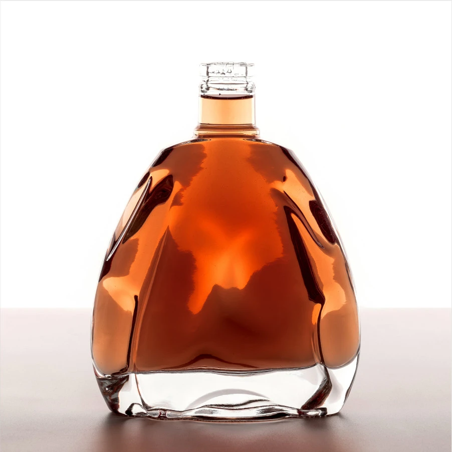 Wholesale Customize Logo Fashioned Style Empty Liquor Brandy Glass Bottle