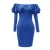 Import Wholesale drop ship high quality women clothes fashion ruffles off the shoulder casual dress for women from China