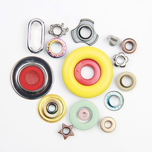Wholesale Eco-friendly custom size colorful ring shoe metal eyelet brass grommet garment accessories  metal eyelet