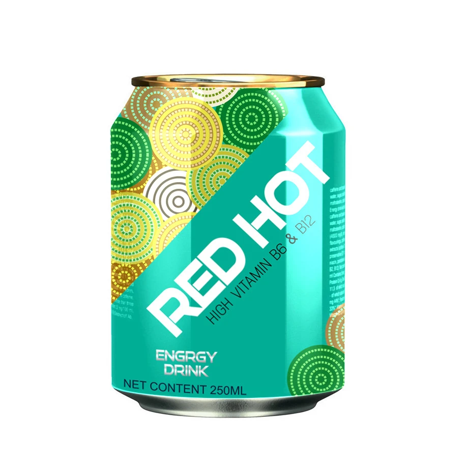 Wholesale energy drink in aluminum can 250ml from big manufacturer in Vietnam
