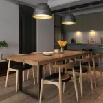 Wholesale furniture room hotel restaurant table wooden dining table sets 6 chairs