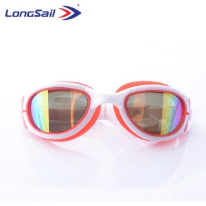 Wholesale high quality unisex one-piece pc lenses silicone gasket big view sport eyewear swimming goggles