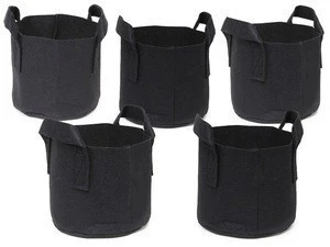 Wholesale hydroponic fabric grow pot with handle for plant nursery